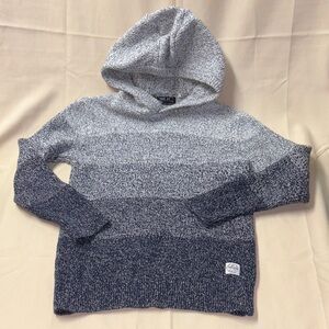 Next Hooded Navy and White Knit Sweater